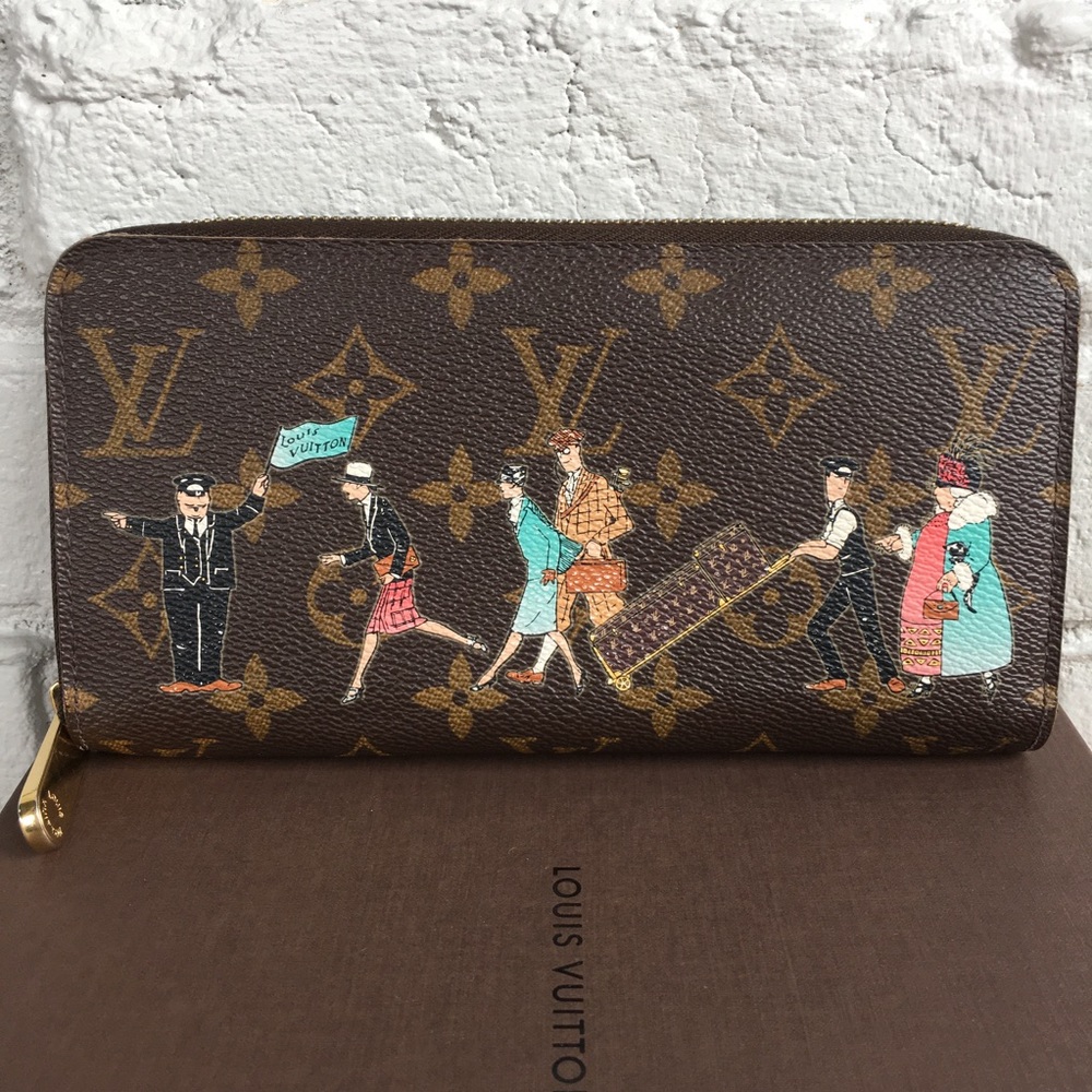 💯% Authentic Louis Vuitton Monogram Zip Wallet